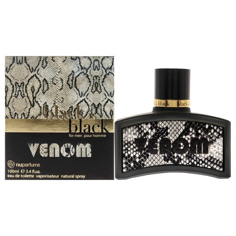 Black Is Black Venom by Nuparfums for Men – 3.4 oz EDT Spray