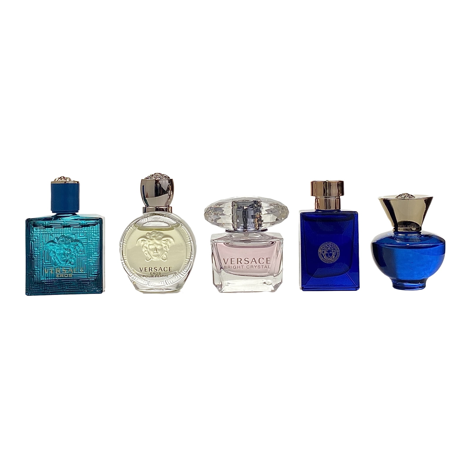 Versace Mini Fragrance Gift Set for Men and Women, 5 Pieces
