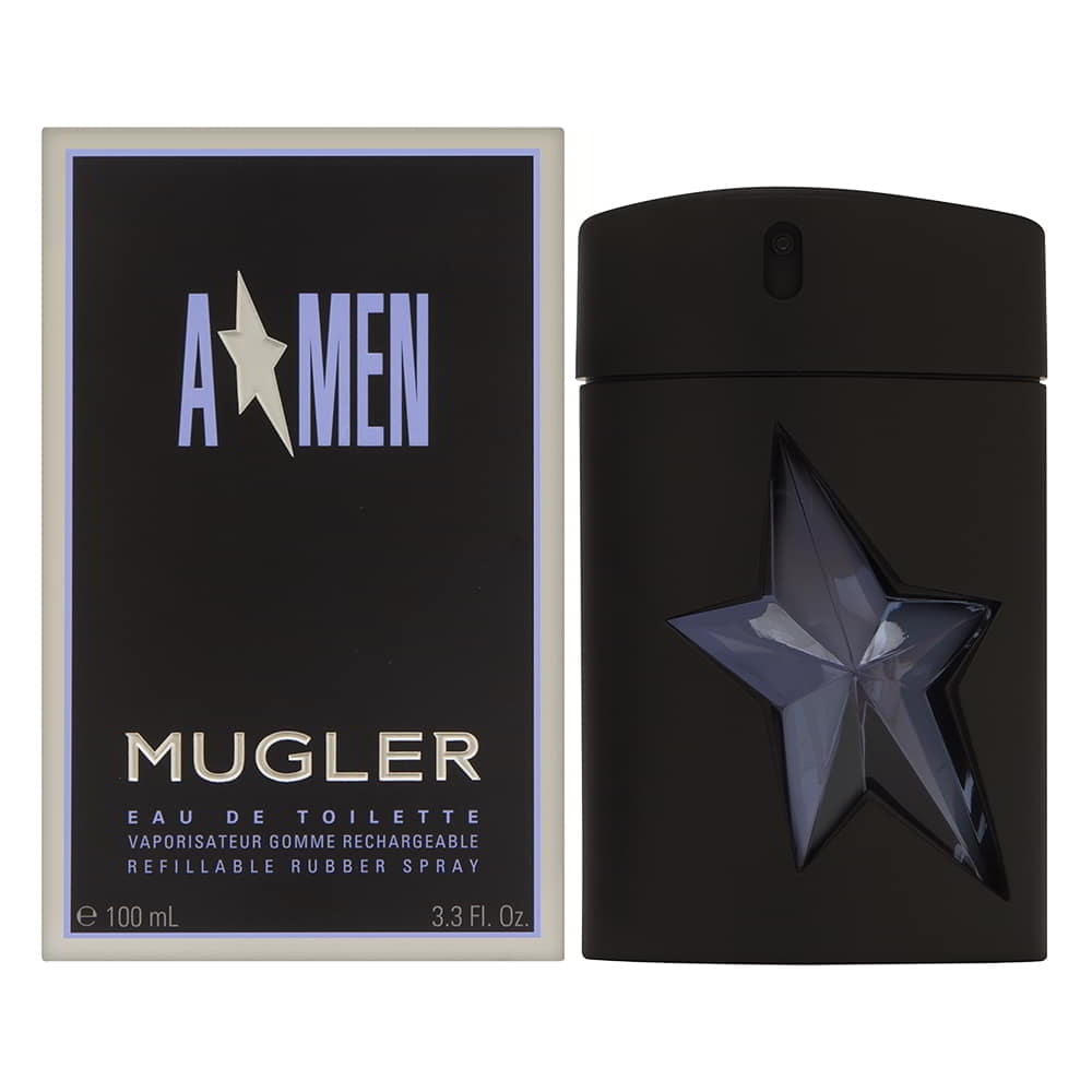A Men Mugler by Mugler for Men 3.3 oz Eau de Toilette Refillable Rubber Spray